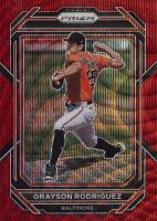 2023 Panini Prizm #159 Grayson Rodriguez Ruby Wave Baseball Card