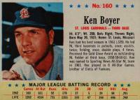 1963 Post Cereal #160 Ken Boyer Hand Cut Baseball Card
