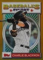 2020 Finest Flashbacks #6 Charlie Blackmon Gold Refractor Baseball Card