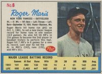 1962 Post Cereal #6p Roger Maris Perforated-Ad back Life Magazine Baseball Card