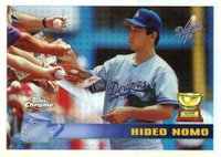 1996 Topps Chrome #37 Hideo Nomo Refractor Baseball Card