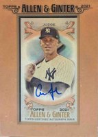 2021 Topps Allen & Ginter Mini Autographs #FMAAJ Aaron Judge Baseball Card