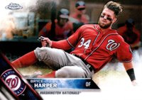 2016 Topps Chrome #200 Bryce Harper Sliding Baseball Card