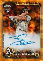 2024 Topps Chrome Sapphire Chrome Sapphire Autographs #CSATS Tyler Soderstrom Orange Baseball Card