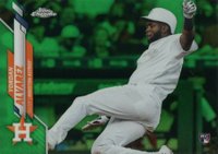 2020 Topps Chrome #200 Yordan Alvarez SP-Green Refractor Baseball Card