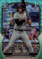2023 Bowman Draft #BDC167 Jacob Gonzalez Chrome-Aqua Wave Baseball Card
