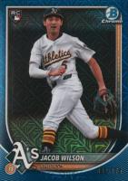 2025 Bowman Mega Box Chrome #9 Jacob Wilson Blue Refractor Baseball Card