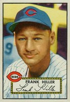 1952 Topps #156 Frank Hiller Cream back Baseball Card