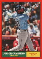 2024 Topps Archives #33 Junior Caminero Image Variation-Red Hot Foilboard Baseball Card