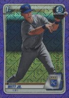 2020 Bowman Chrome Mega Box #BCP25 Bobby Witt Jr. Purple Refractor Baseball Card