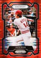 2024 Panini Prizm #267 Pete Rose Red Pulsar Baseball Card