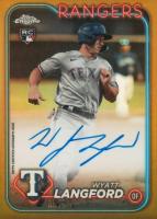 2024 Topps Chrome Rookie Autographs #RAWL Wyatt Langford Gold Refractor Baseball Card