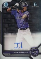 2022 Bowman Chrome Prospect Autographs #CPAJGO Juan Guerrero Baseball Card