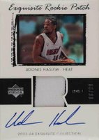 2003 Upper Deck Exquisite Collection #43 Udonis Haslem Autograph Patch (99) Basketball Card