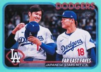 2024 Topps Update #US13 Shohei Ohtani/Yoshinobu Yamamoto Aqua Baseball Card