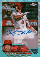 2023 Topps Chrome Update Autograph #ACZN Zach Neto Aqua Wave Baseball Card