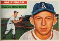 1956 Topps #22g Jim Finigan Gray Back Baseball Card