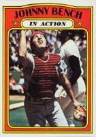 1972 Topps #434 Johnny Bench In Action Baseball Card