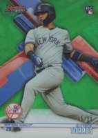 2018 Bowman's Best #50 Gleyber Torres Green Refractor Baseball Card