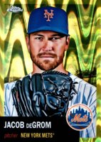 2022 Topps Chrome Platinum Anniversary #164 Jacob DeGrom Yellow Raywave Refractor Baseball Card