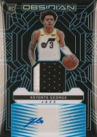 2023 Panini Obsidian Rookie Jersey Ink #RJIKEY Keyonte George Electric Etch Blue Fotl Basketball Card
