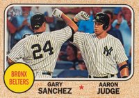 2017 Topps Heritage Combo Cards #CC-2 Aaron Judge/Gary Sanchez Baseball Card