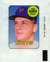 1969 Topps Decals # Tom Seaver Baseball Card