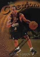 1997 Finest #320 Allen Iverson w/Coating Basketball Card