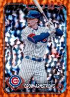 2024 Topps #407 Pete Crow-Armstrong Orange Crackle Foil Board Baseball Card