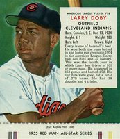 1955 Red Man Tobacco #18 Larry Doby Baseball Card