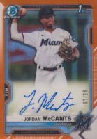 2021 Bowman Draft Chrome Draft Pick Autographs #CDAJMC Jordan McCants Orange Refractor Baseball Card