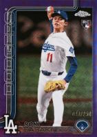 2025 Topps Chrome Logofractor Edition #217 Roki Sasaki Purple Refractor Baseball Card
