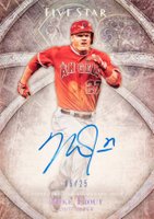 2014 Topps Five Star Autographs #FSAMT Mike Trout Rainbow Baseball Card