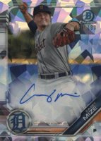 2019 Bowman Prospect Autographs Chrome #CM Casey Mize Atomic Refractor Baseball Card