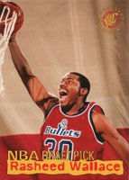 1995 Stadium Club Draft Picks #4 Rasheed Wallace Basketball Card