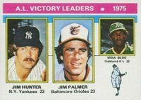 1976 Topps #200 A.L. Victory Leaders Baseball Card