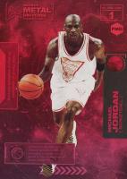 2021 Skybox Metal Universe Champions #1 Michael Jordan Red Precious Metal Gems Basketball Card