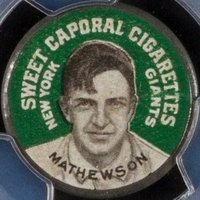 1909 Sweet Caporal Domino Discs # Christy Mathewson Baseball Card