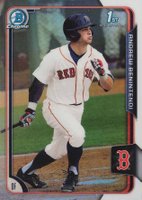 2015 Bowman Draft #182 Andrew Benintendi Chrome-Refractor Baseball Card