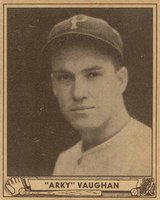 1940 Play Ball #107 Arky Vaughan Baseball Card