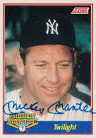 1991 Score Mickey Mantle #7 Twilight Autograph-D.G. Only Baseball Card