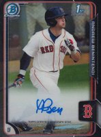 2015 Bowman Chrome Draft Pick Autograph #BCAAB Andrew Benintendi Black Refractor Baseball Card