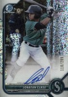 2022 Bowman Chrome Prospect Autographs #CPAJCL Jonatan Clase Speckle Refractor Baseball Card