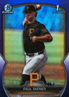 2023 Bowman Draft #BDC14 Paul Skenes Chrome-Purple Baseball Card