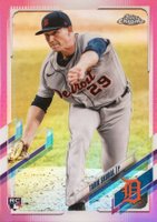 2021 Topps Chrome #103 Tarik Skubal Pink Refractor Baseball Card