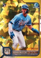 2022 Bowman Chrome Sapphire Edition #77 Bobby Witt Jr. Yellow Baseball Card