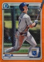 2020 Bowman Draft #BD152 Bobby Witt Jr. Chrome-Orange Refractor Baseball Card