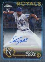 2024 Topps Chrome Rookie Autographs #RASC Steven Cruz Baseball Card