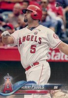 2018 Topps #582 Albert Pujols White Jersey Baseball Card