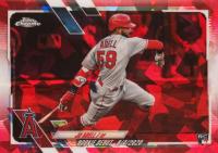 2021 Topps Chrome Update Sapphire Edition #44 Jo Adell Red Baseball Card